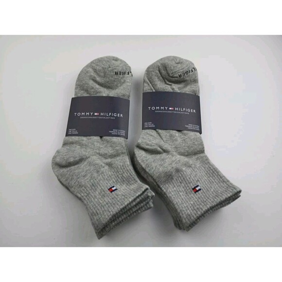 Tommy Hilfiger Men's Lightweight Quarter Lot Of 6 Pairs Socks Size 10-13 - Picture 1 of 3